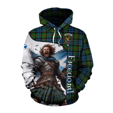 Newlands Crest Tartan Cotton Hoodie Inspired by the Freedom of Scottish Warrior