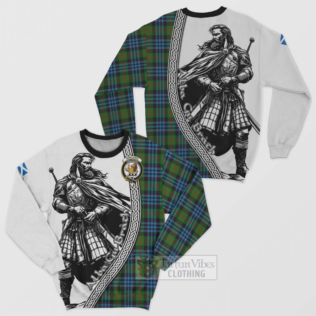 Newlands Tartan Clan Crest Sweatshirt with Highlander Warrior Celtic Style Unisex - Tartan Vibes Clothing