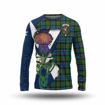 Newlands Tartan Family Crest Long Sleeve T-Shirt Scottish Thistle Celtic Inspired Unisex - Tartan Vibes Clothing