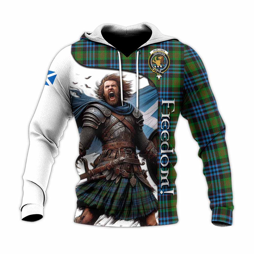 Tartan Vibes Clothing Newlands Crest Tartan Knitted Hoodie Inspired by the Freedom of Scottish Warrior