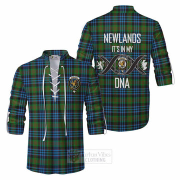 Newlands Tartan Ghillie Kilt Shirt with Family Crest DNA In Me Style