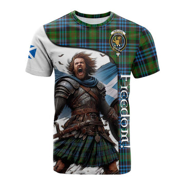 Newlands Crest Tartan Cotton T-shirt Inspired by the Freedom of Scottish Warrior