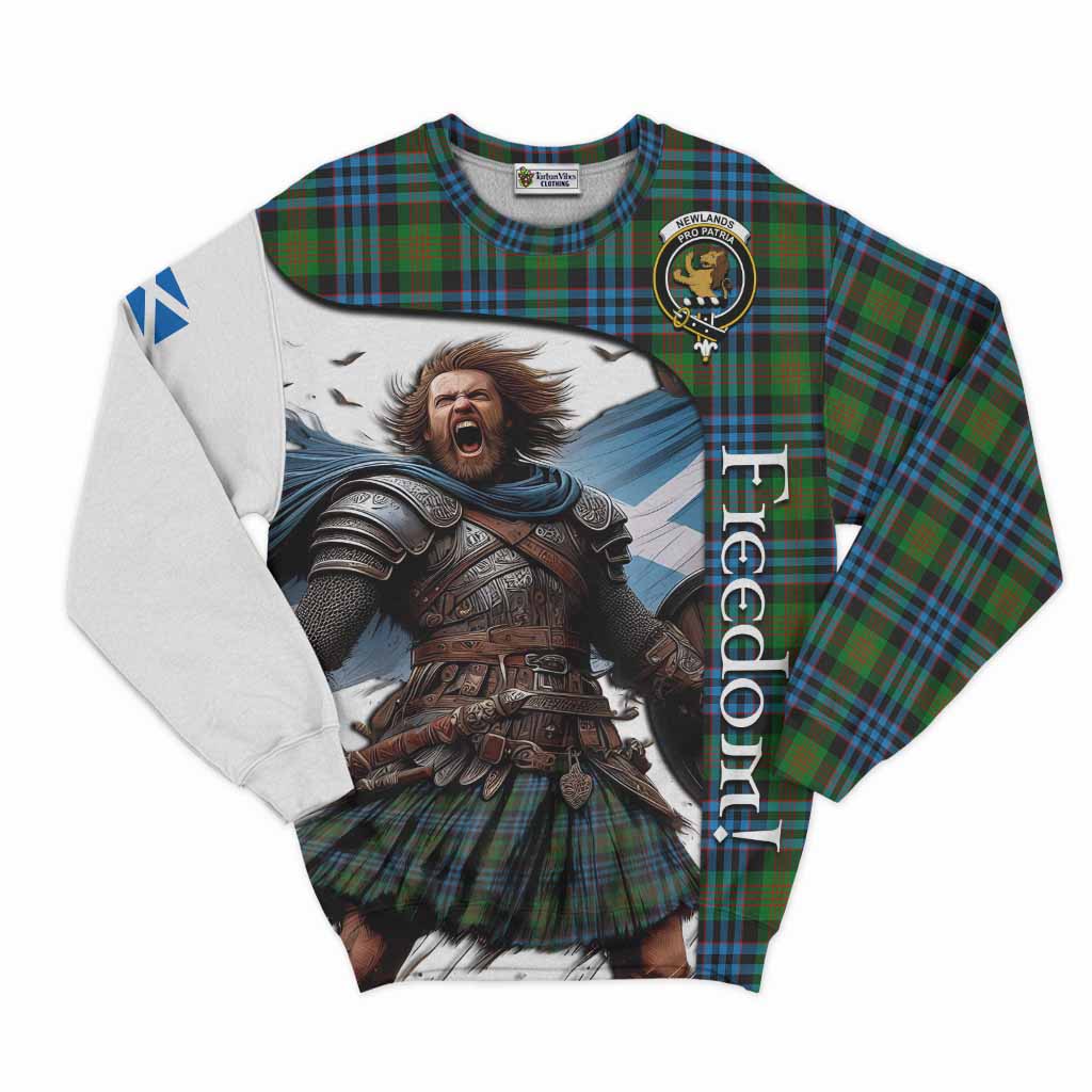 Tartan Vibes Clothing Newlands Crest Tartan Sweatshirt Inspired by the Freedom of Scottish Warrior