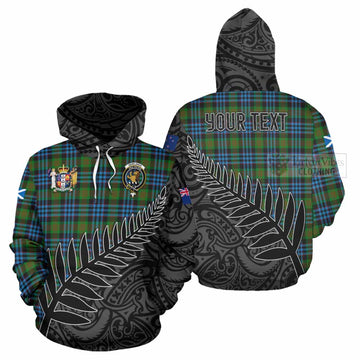 Newlands Crest Tartan Hoodie with New Zealand Silver Fern Half Style