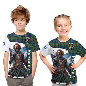 Newlands Crest Tartan Kid T-Shirt Inspired by the Freedom of Scottish Warrior