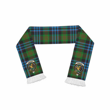 Newlands Tartan Ruffneck Scarf with Family Crest One Size 67.7*6.7 inches - Tartan Vibes Clothing