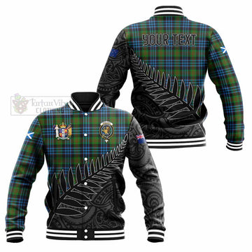 Newlands Crest Tartan Baseball Jacket with New Zealand Silver Fern Half Style