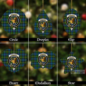 Newlands Tartan Christmas Aluminium Ornament with Family Crest