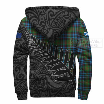 Newlands Crest Tartan Sherpa Hoodie with New Zealand Silver Fern Half Style