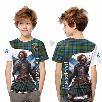 Newlands Crest Tartan Kid T-Shirt Inspired by the Freedom of Scottish Warrior