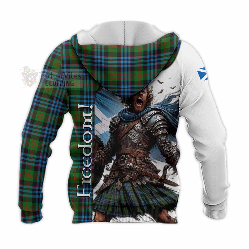 Tartan Vibes Clothing Newlands Crest Tartan Knitted Hoodie Inspired by the Freedom of Scottish Warrior