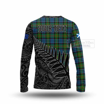 Newlands Crest Tartan Long Sleeve T-Shirt with New Zealand Silver Fern Half Style