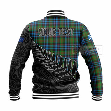 Newlands Crest Tartan Baseball Jacket with New Zealand Silver Fern Half Style