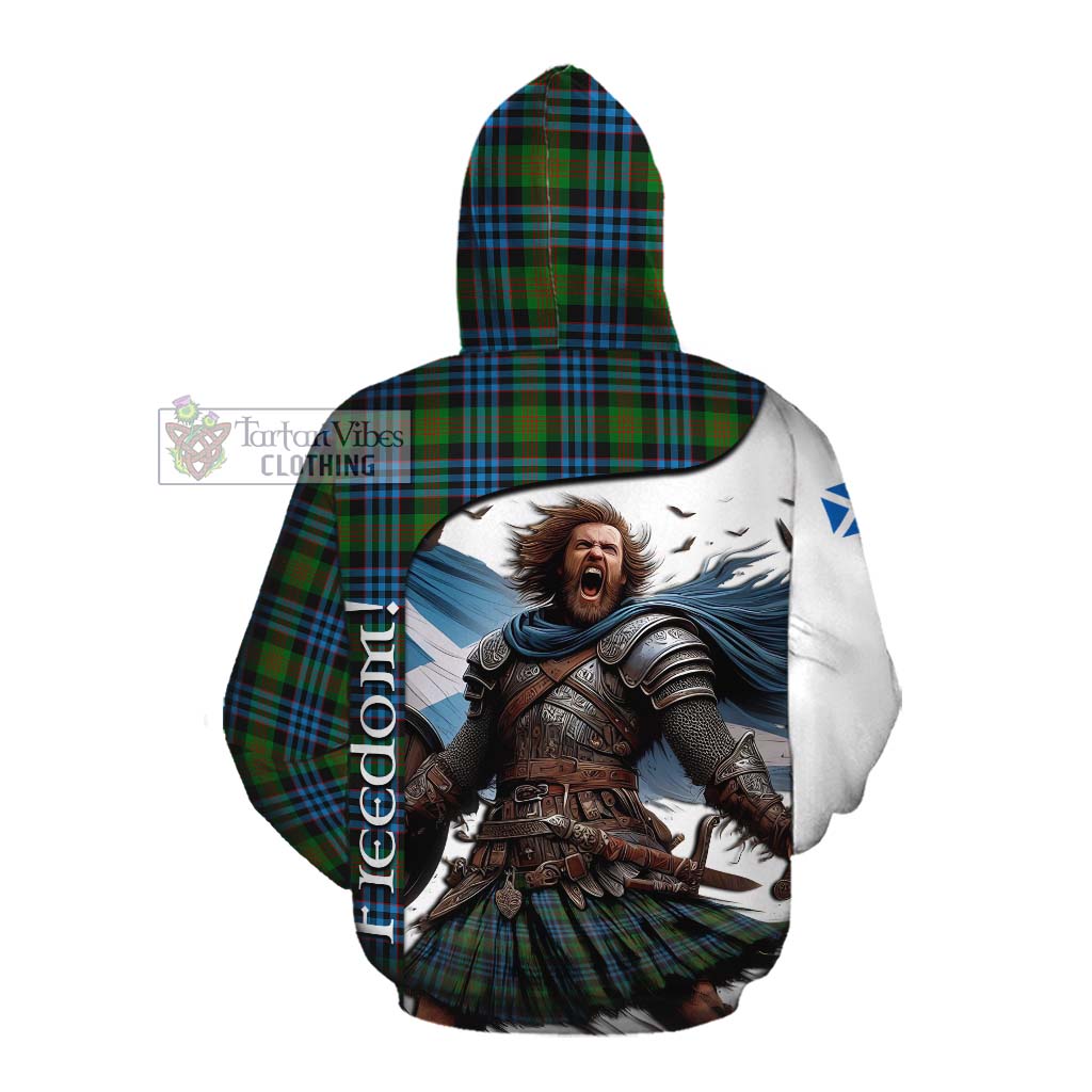 Tartan Vibes Clothing Newlands Crest Tartan Cotton Hoodie Inspired by the Freedom of Scottish Warrior