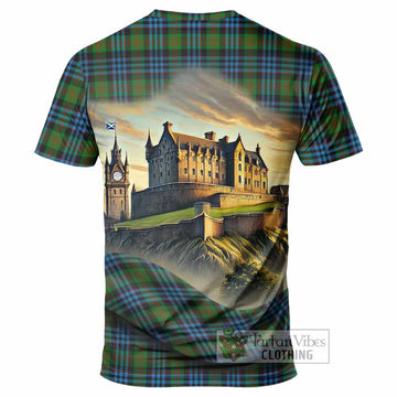 Newlands Tartan Family Crest T-Shirt with Scottish Ancient Castle Style - Tartan Vibes Clothing