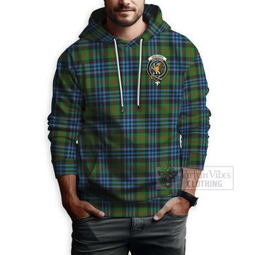 Newlands Tartan Hoodie with Family Crest and Bearded Skull Holding Bottles of Whiskey - Tartan Vibes Clothing