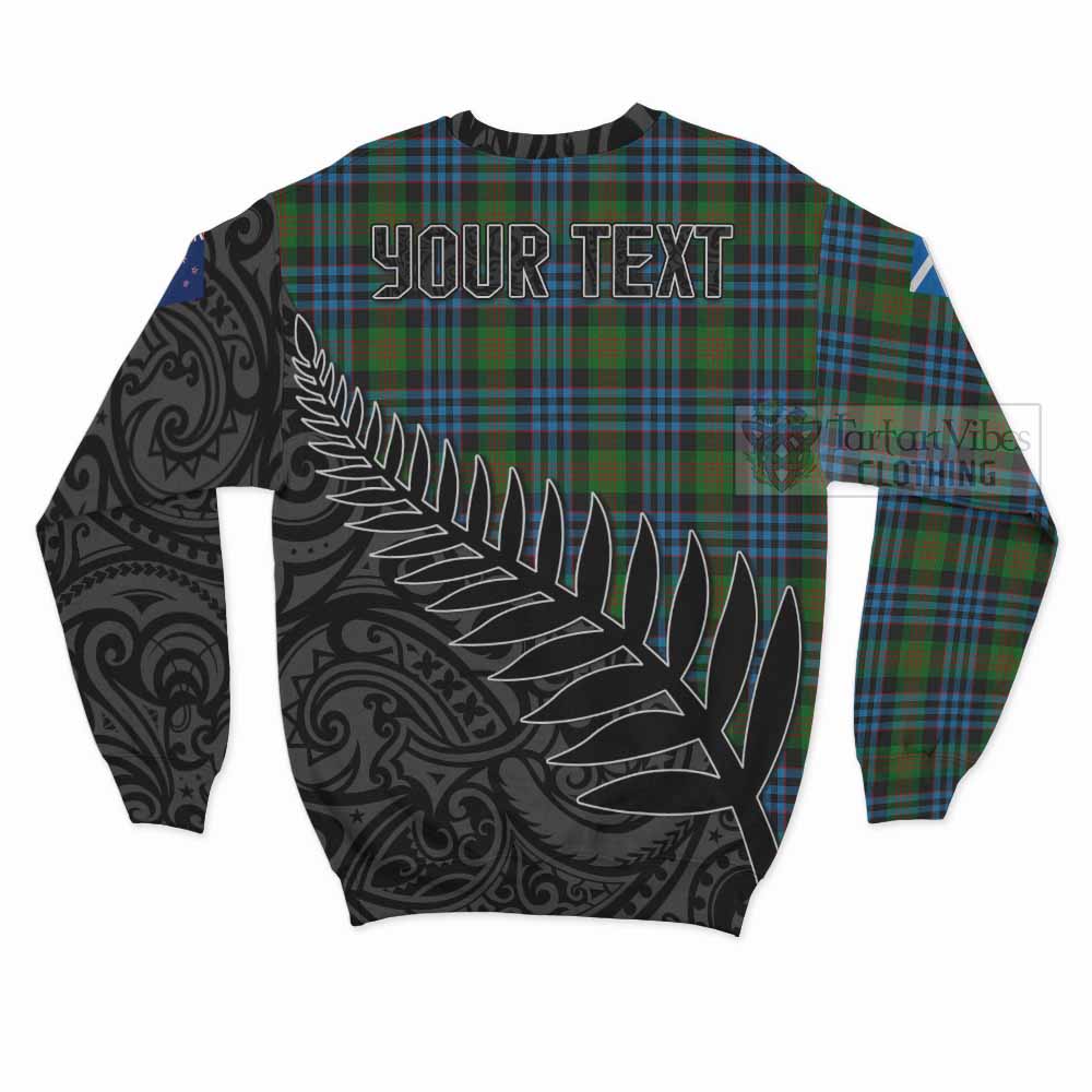 Tartan Vibes Clothing Newlands Crest Tartan Sweatshirt with New Zealand Silver Fern Half Style