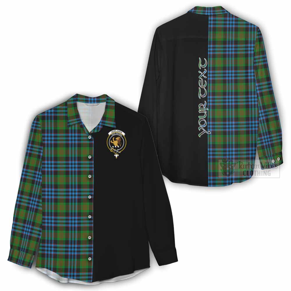 Tartan Vibes Clothing Newlands Tartan Women's Casual Shirt with Family Crest and Half Of Me Style