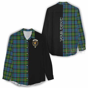 Newlands Tartan Women's Casual Shirt with Family Crest and Half Of Me Style