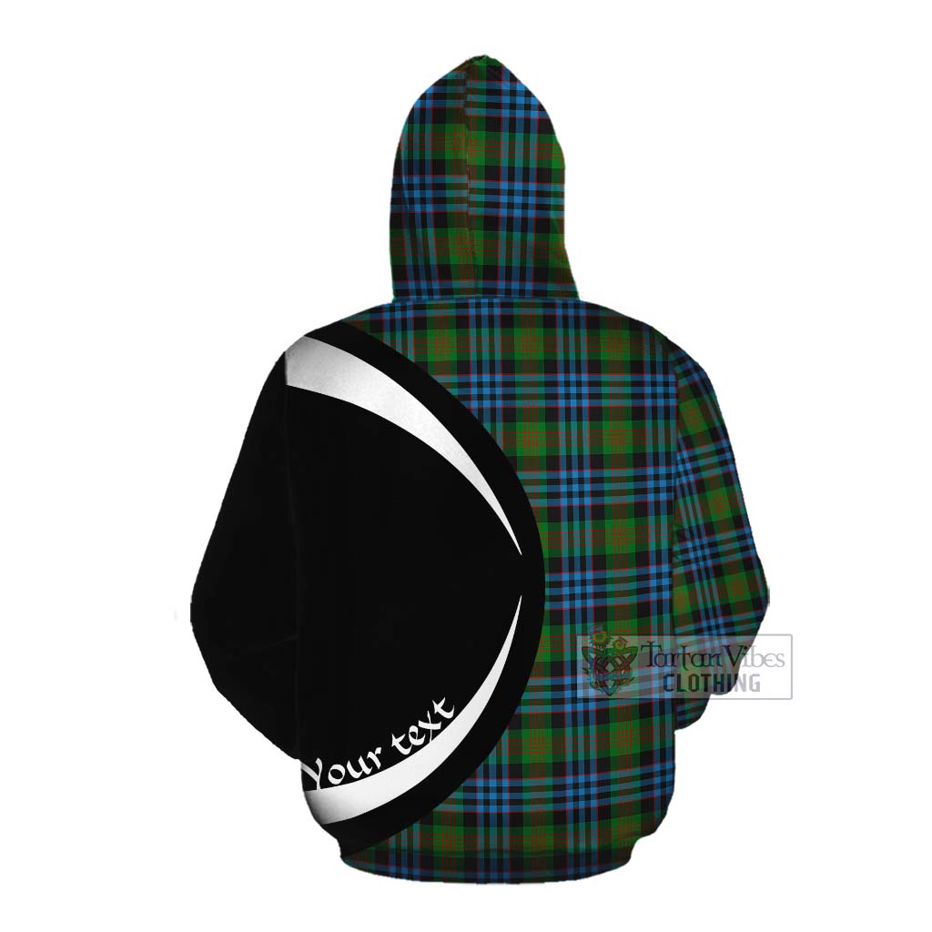 Tartan Vibes Clothing Newlands Tartan Cotton Hoodie with Family Crest Circle Style