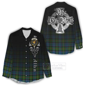 Newlands Tartan Women's Casual Shirt Featuring Alba Gu Brath Family Crest Celtic Inspired