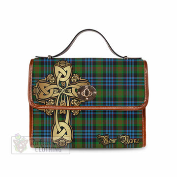 Newlands Tartan Waterproof Canvas Bag Golden Thistle Celtic Cross Style