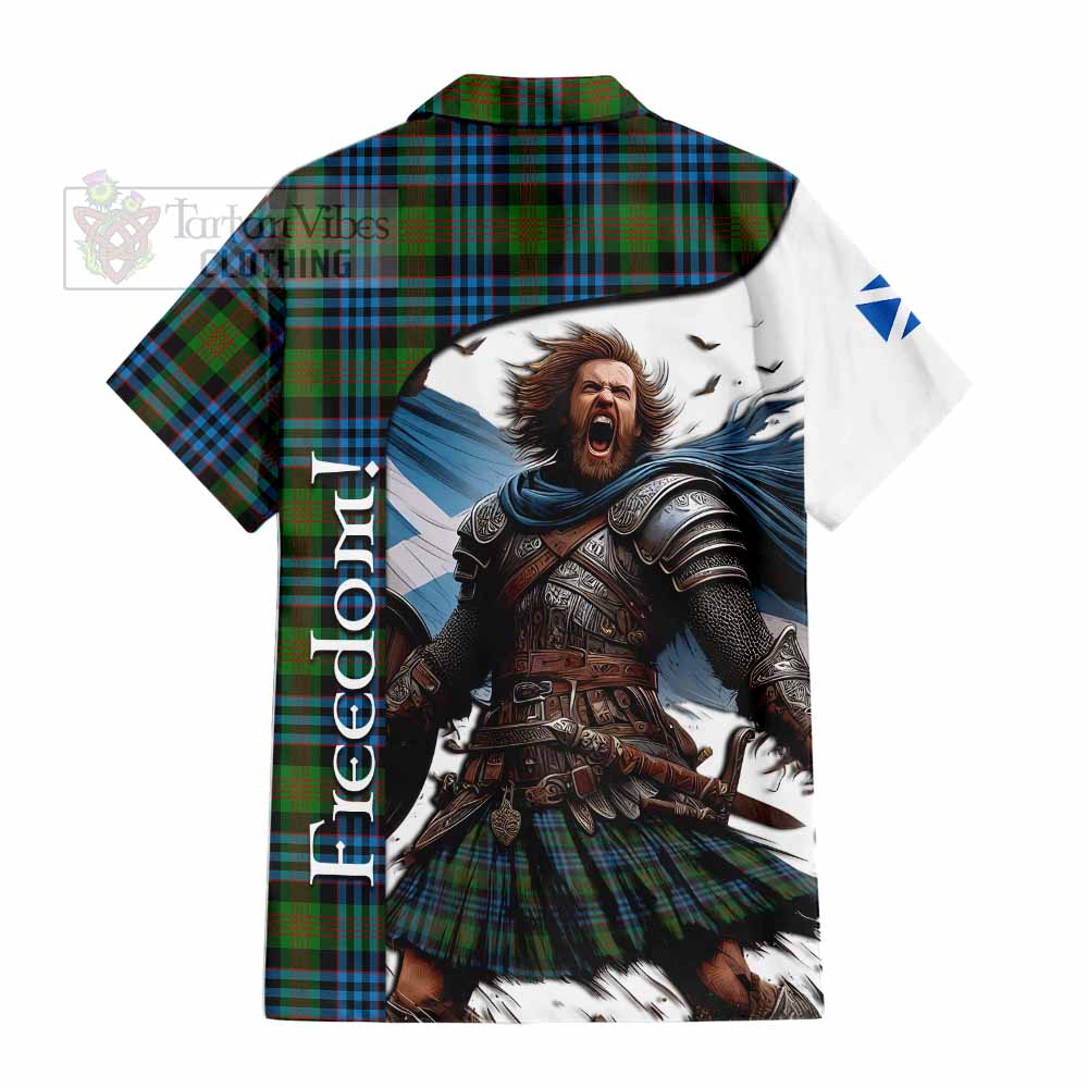 Tartan Vibes Clothing Newlands Crest Tartan Short Sleeve Button Shirt Inspired by the Freedom of Scottish Warrior