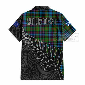 Newlands Crest Tartan Short Sleeve Button Shirt with New Zealand Silver Fern Half Style