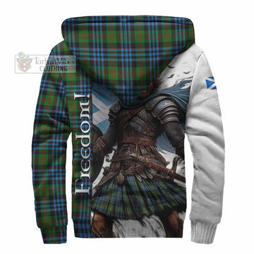 Newlands Crest Tartan Sherpa Hoodie Inspired by the Freedom of Scottish Warrior