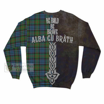 Newlands Tartan Family Crest Sweatshirt Alba Gu Brath Be Brave Lion Ancient Style - Tartan Vibes Clothing