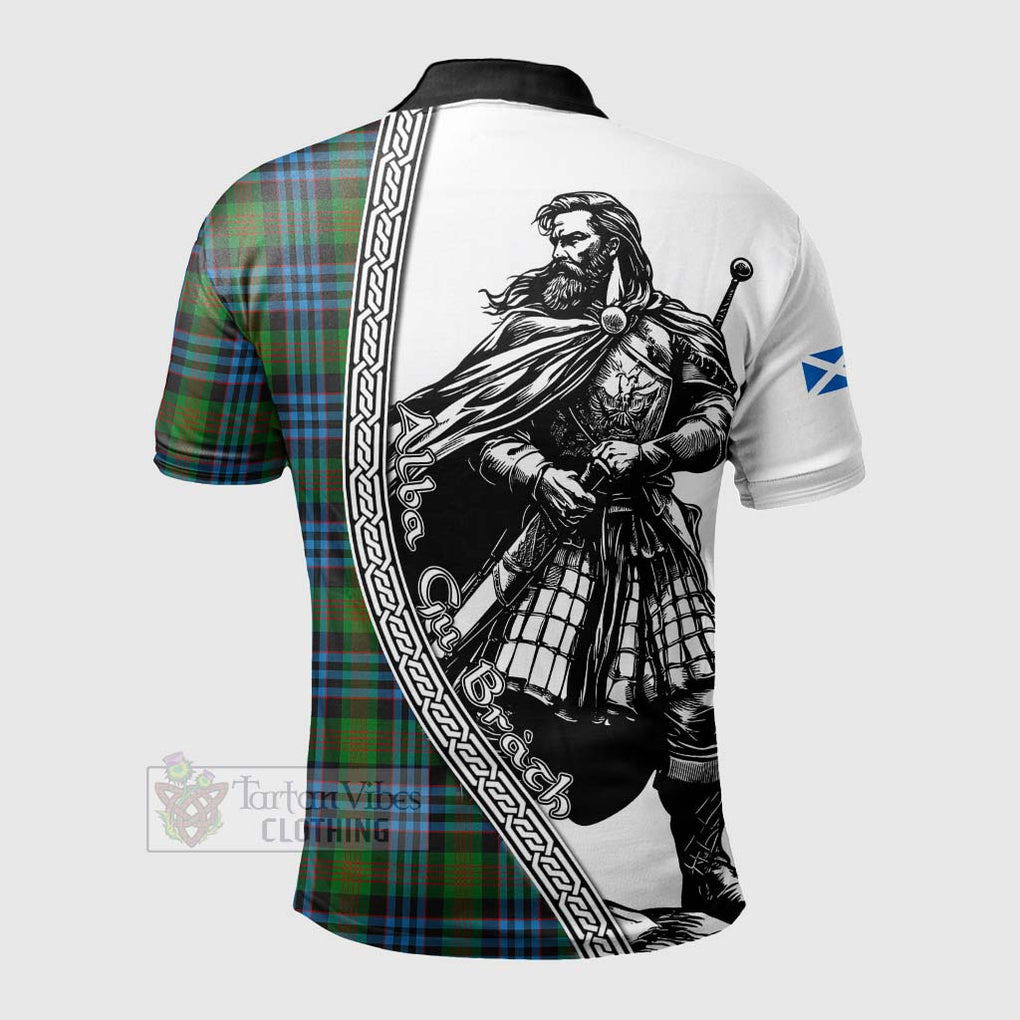 Tartan Vibes Clothing Newlands Tartan Clan Crest Polo Shirt with Highlander Warrior Celtic Style