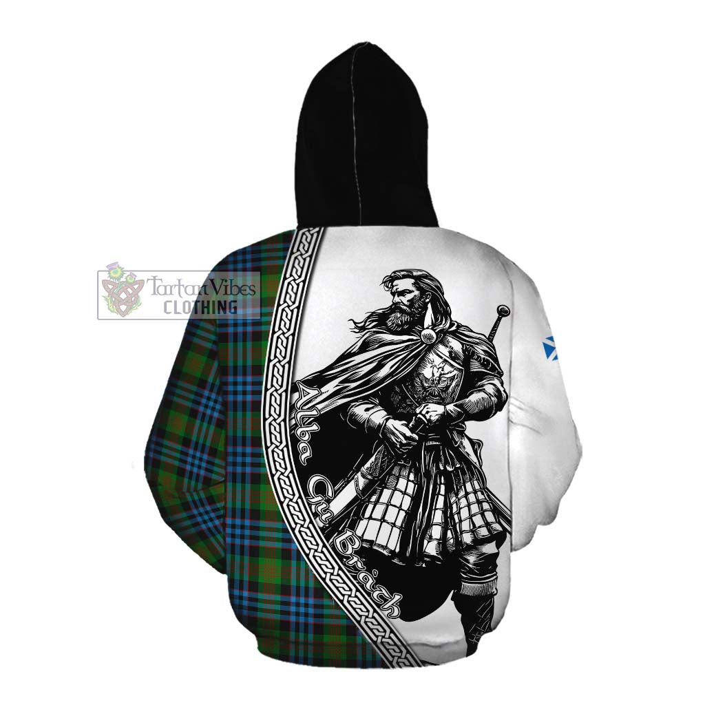 Tartan Vibes Clothing Newlands Tartan Clan Crest Cotton Hoodie with Highlander Warrior Celtic Style