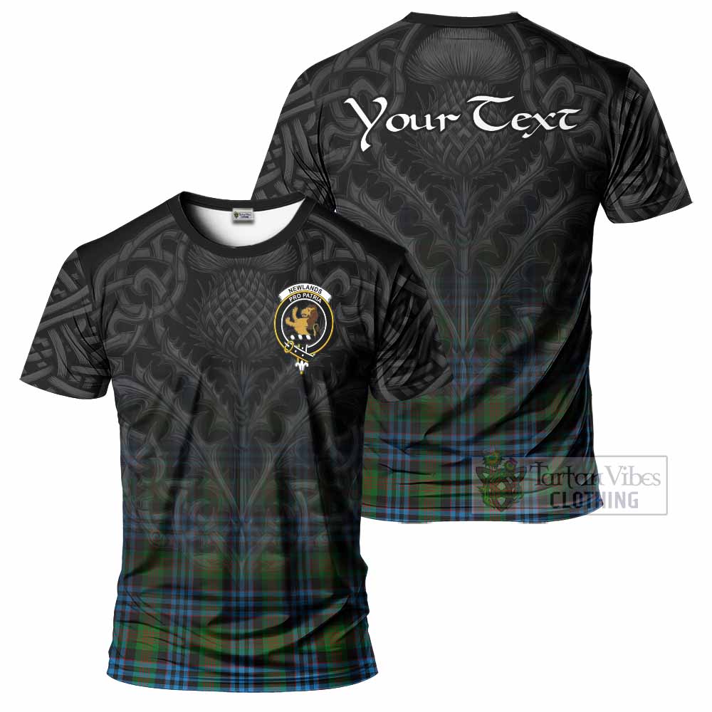 Tartan Vibes Clothing Newlands Tartan T-Shirt with Family Crest Celtic Thistle Vibes