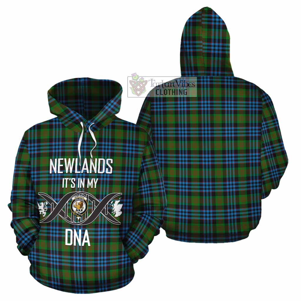 Tartan Vibes Clothing Newlands Tartan Cotton Hoodie with Family Crest DNA In Me Style