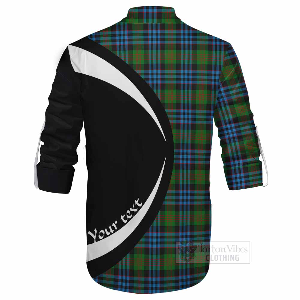 Tartan Vibes Clothing Newlands Tartan Ghillie Kilt Shirt with Family Crest Circle Style