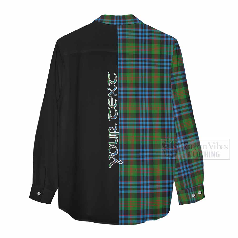 Tartan Vibes Clothing Newlands Tartan Women's Casual Shirt with Family Crest and Half Of Me Style