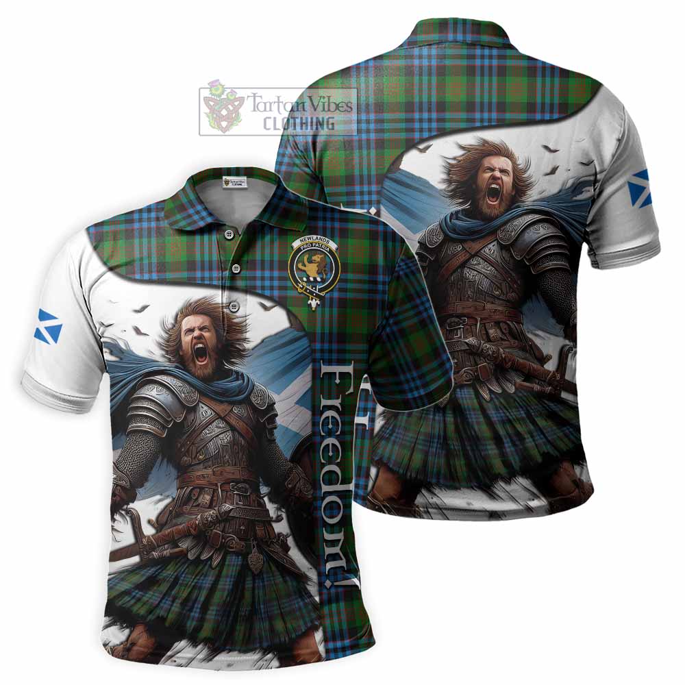 Tartan Vibes Clothing Newlands Crest Tartan Polo Shirt Inspired by the Freedom of Scottish Warrior