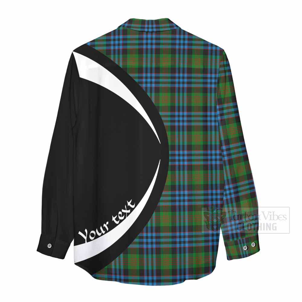 Tartan Vibes Clothing Newlands Tartan Women's Casual Shirt with Family Crest Circle Style