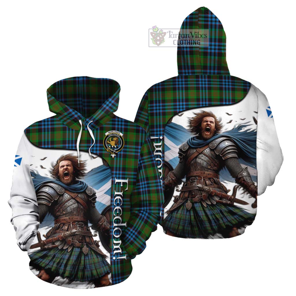 Tartan Vibes Clothing Newlands Crest Tartan Cotton Hoodie Inspired by the Freedom of Scottish Warrior