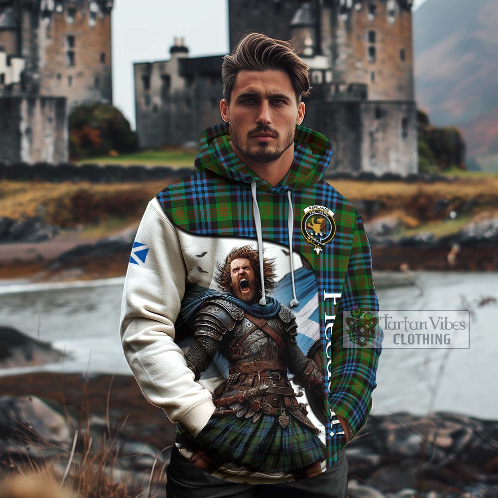 Tartan Vibes Clothing Newlands Crest Tartan Cotton Hoodie Inspired by the Freedom of Scottish Warrior