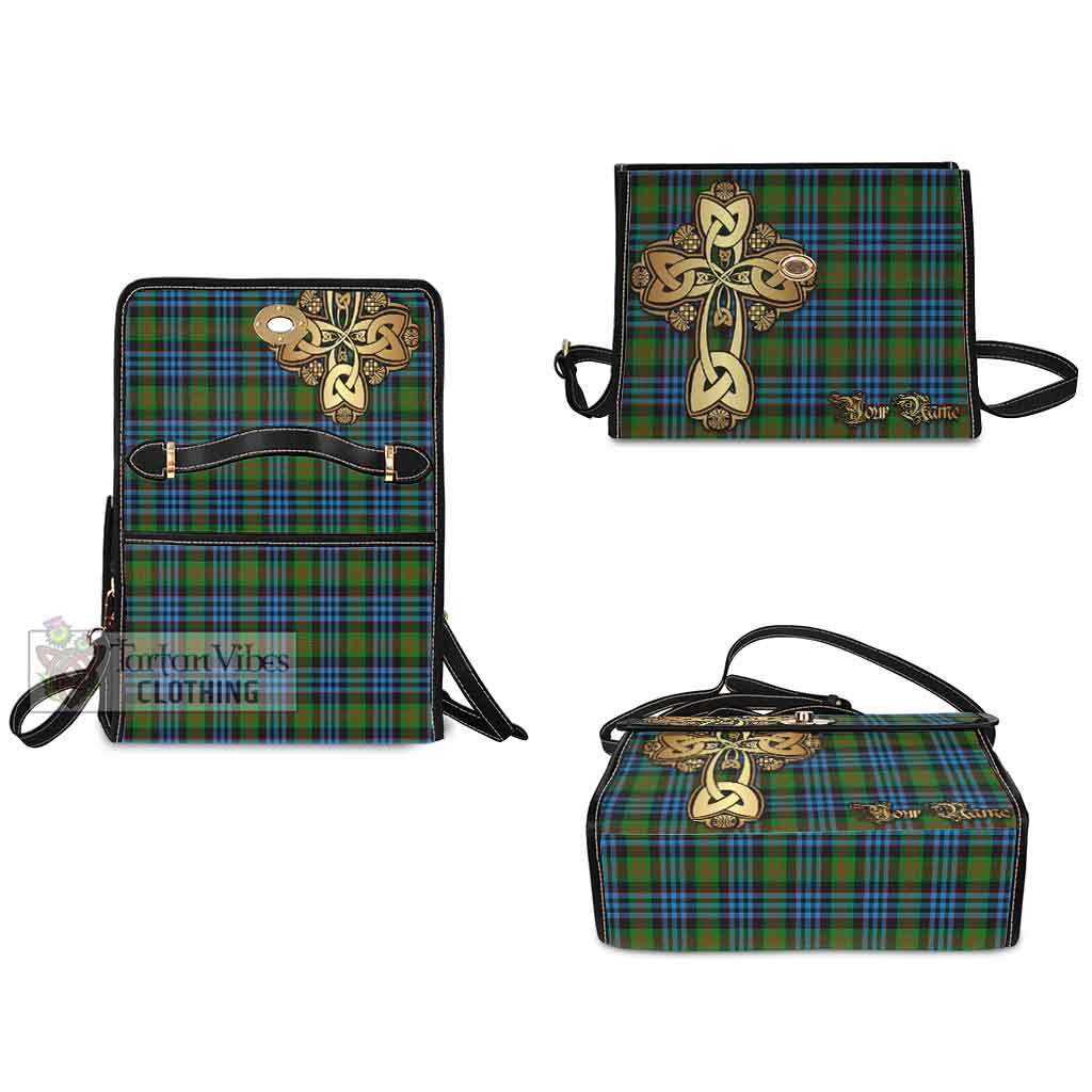 Newlands Tartan Waterproof Canvas Bag Golden Thistle Celtic Cross Style - Tartan Vibes Clothing