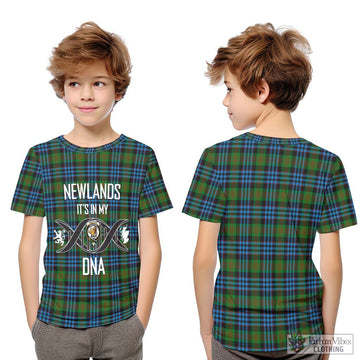 Newlands Tartan Kid T-Shirt with Family Crest DNA In Me Style