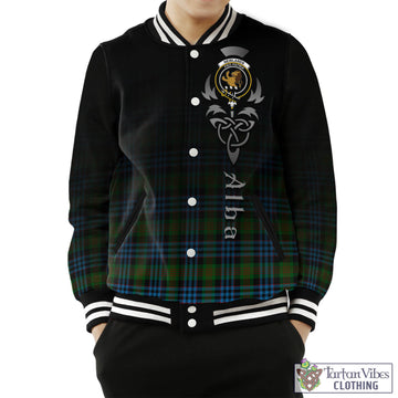 Newlands Tartan Baseball Jacket Featuring Alba Gu Brath Family Crest Celtic Inspired