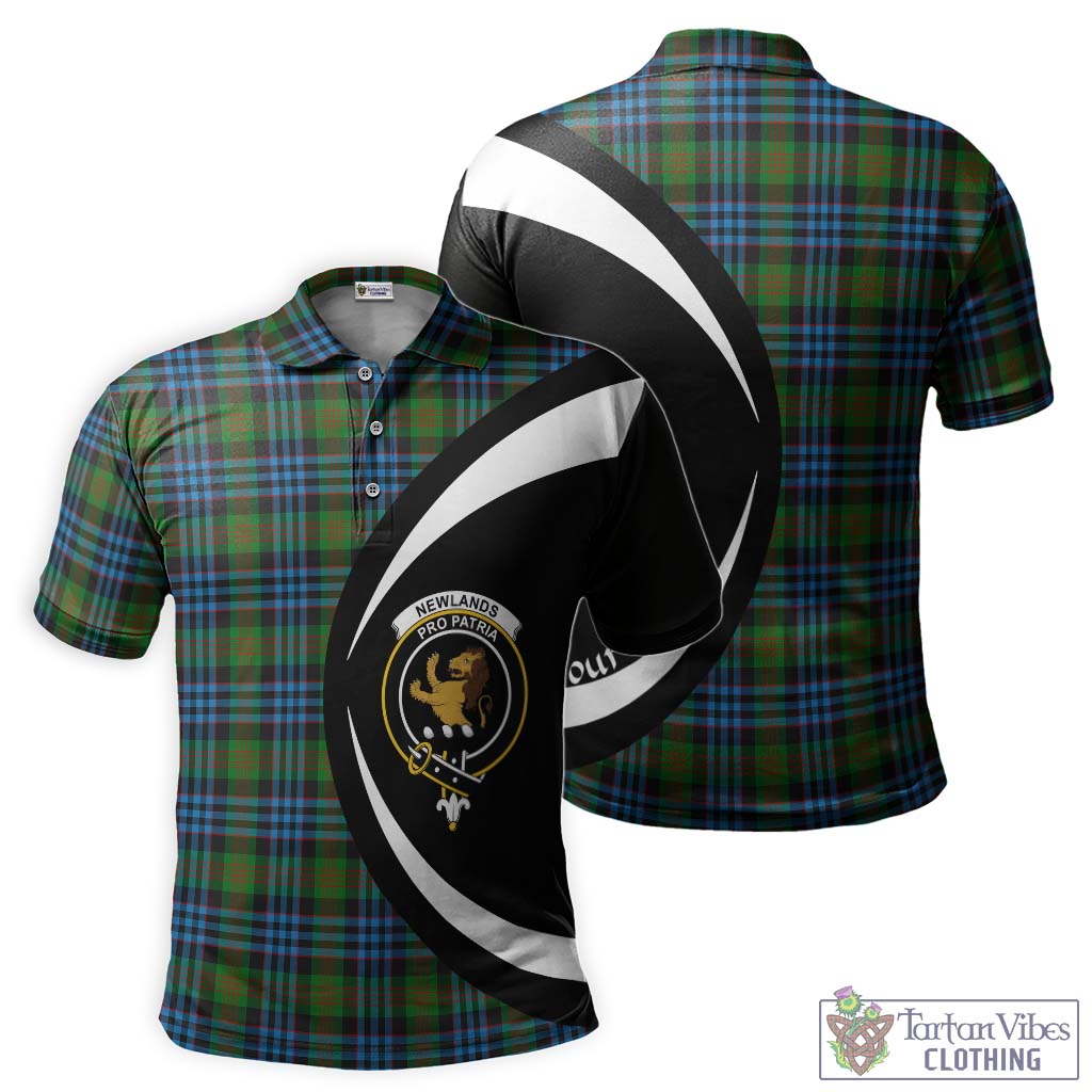 Newlands Tartan Men's Polo Shirt with Family Crest Circle Style Kid - Tartan Vibes Clothing