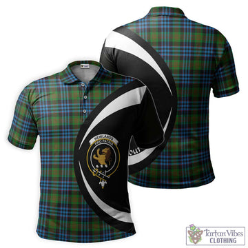 Newlands Tartan Men's Polo Shirt with Family Crest Circle Style