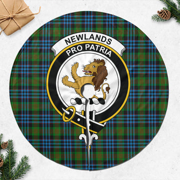 Newlands Tartan Christmas Tree Skirt with Family Crest