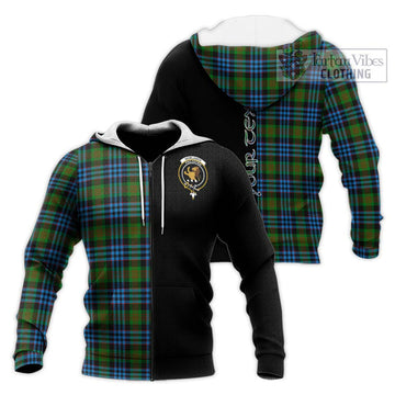 Newlands Tartan Knitted Hoodie with Family Crest and Half Of Me Style