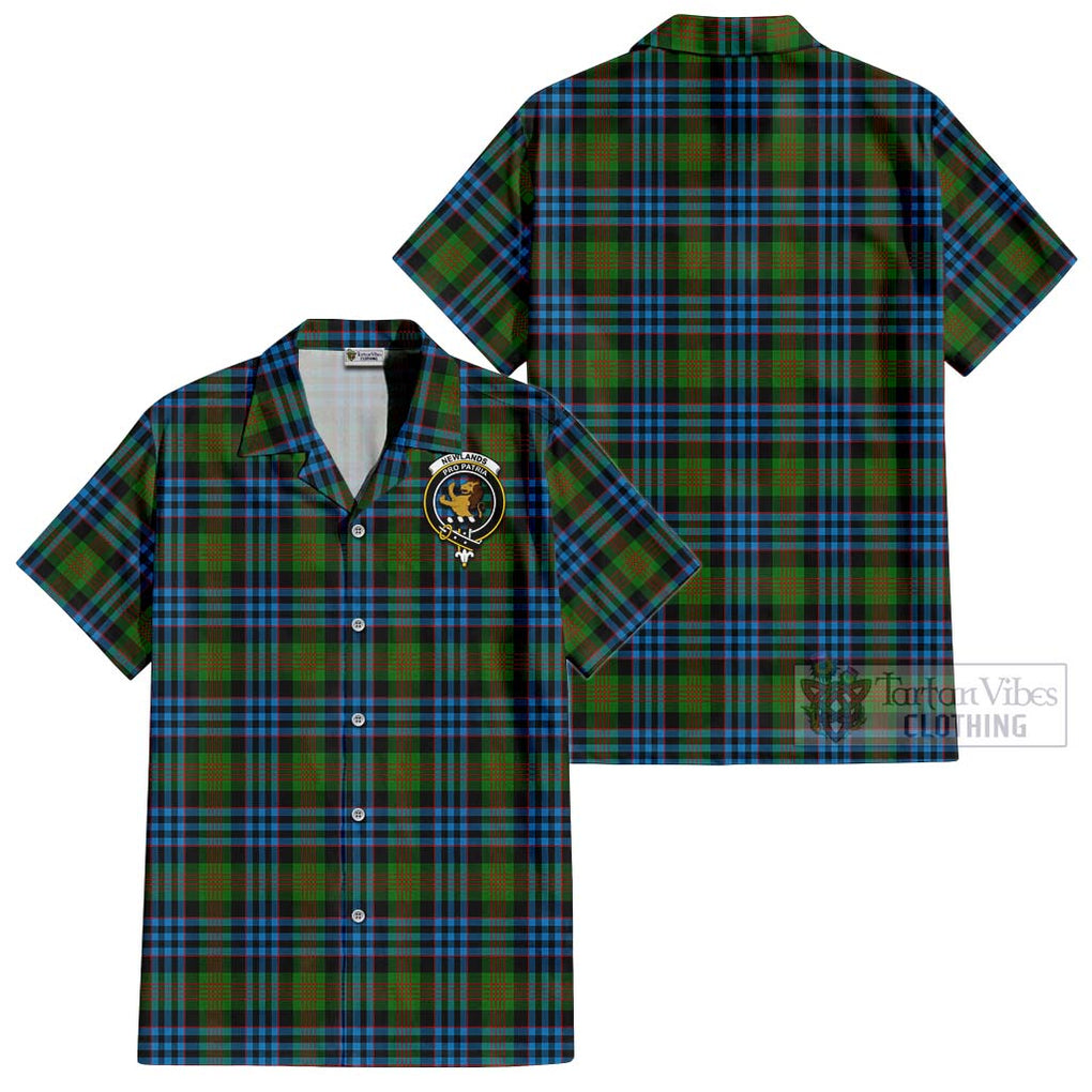 Newlands Tartan Cotton Hawaiian Shirt with Family Crest Kid - Tartan Vibes Clothing