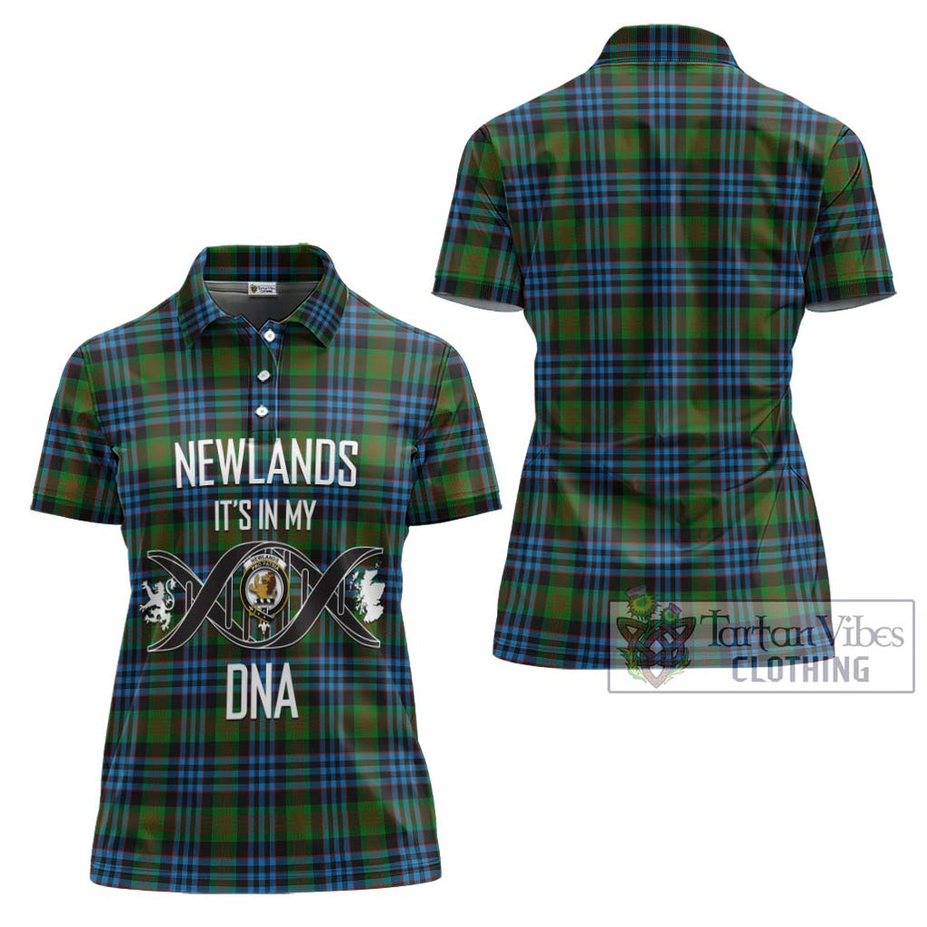 Newlands Tartan Women's Polo Shirt with Family Crest DNA In Me Style - Tartanvibesclothing Shop