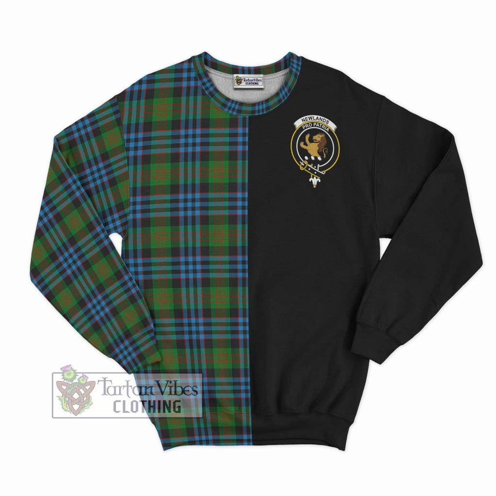 Newlands Tartan Sweatshirt with Family Crest and Half Of Me Style - Tartanvibesclothing Shop